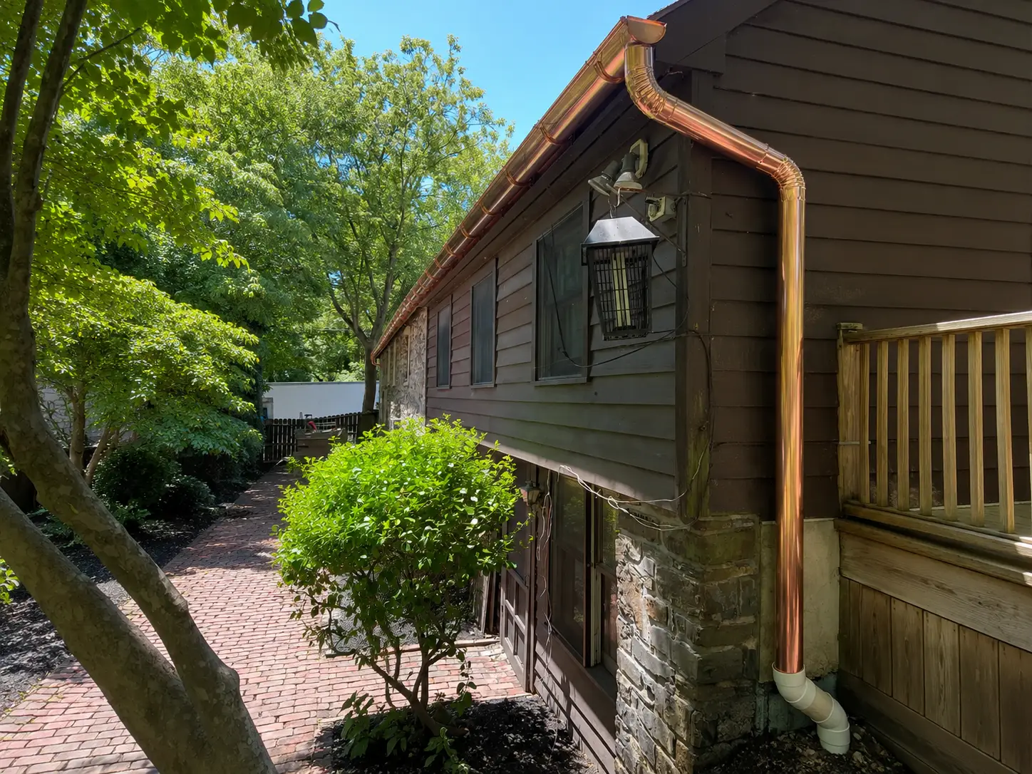 half round copper gutters lake bluff illinois